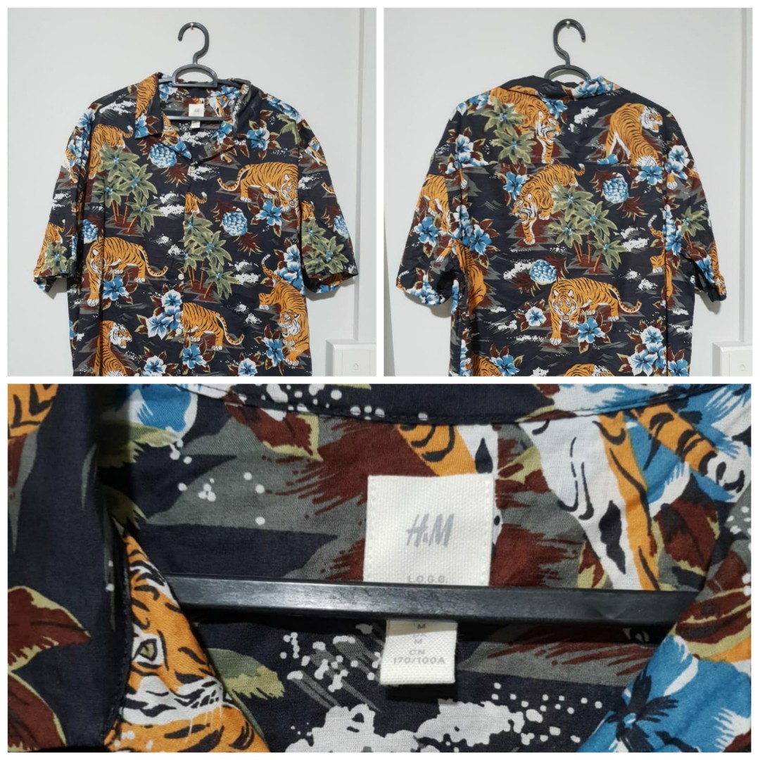 H&m tiger top shirt mens