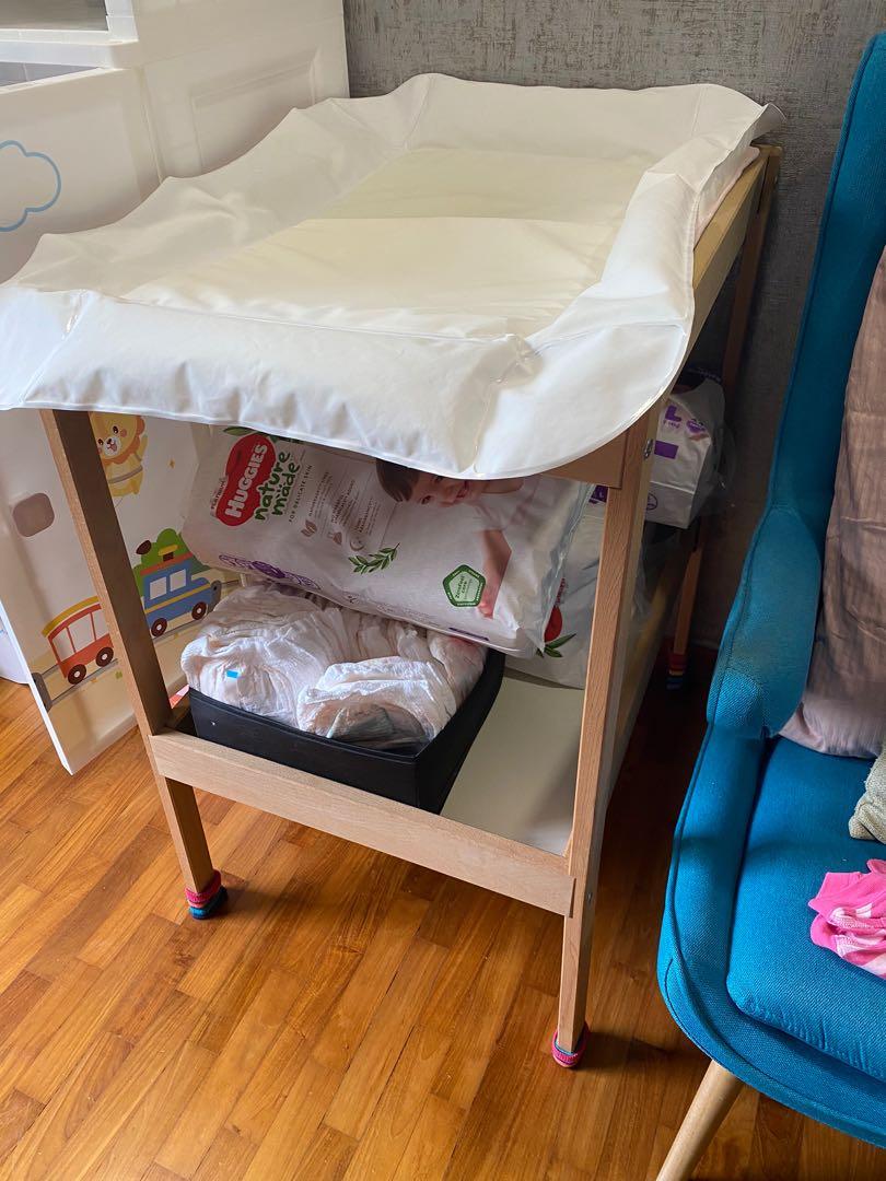 ikea crib with changing table
