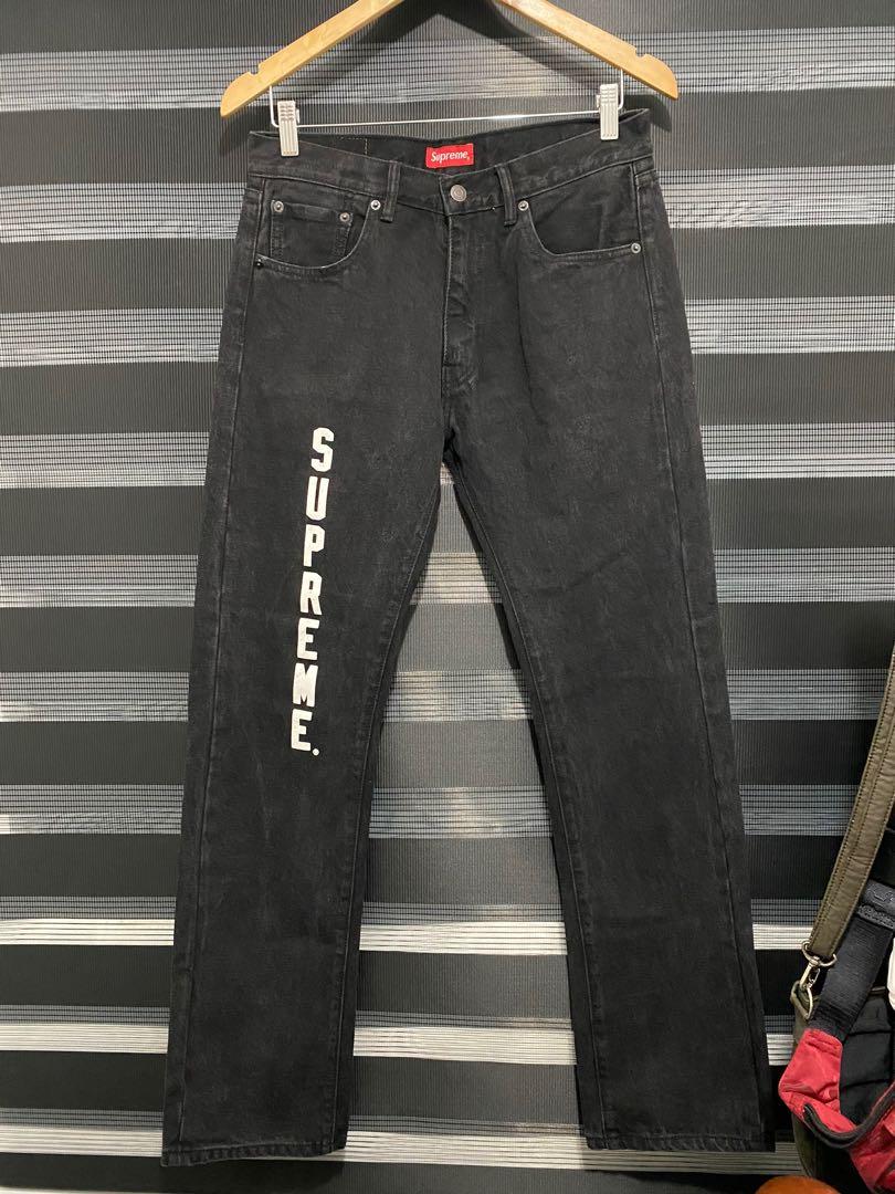 ⚜️LV x Supreme Denim Pants, Luxury, Apparel on Carousell