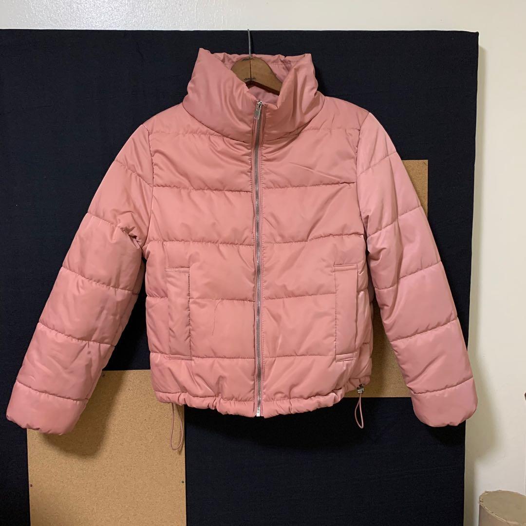 pink puffer jacket forever 21