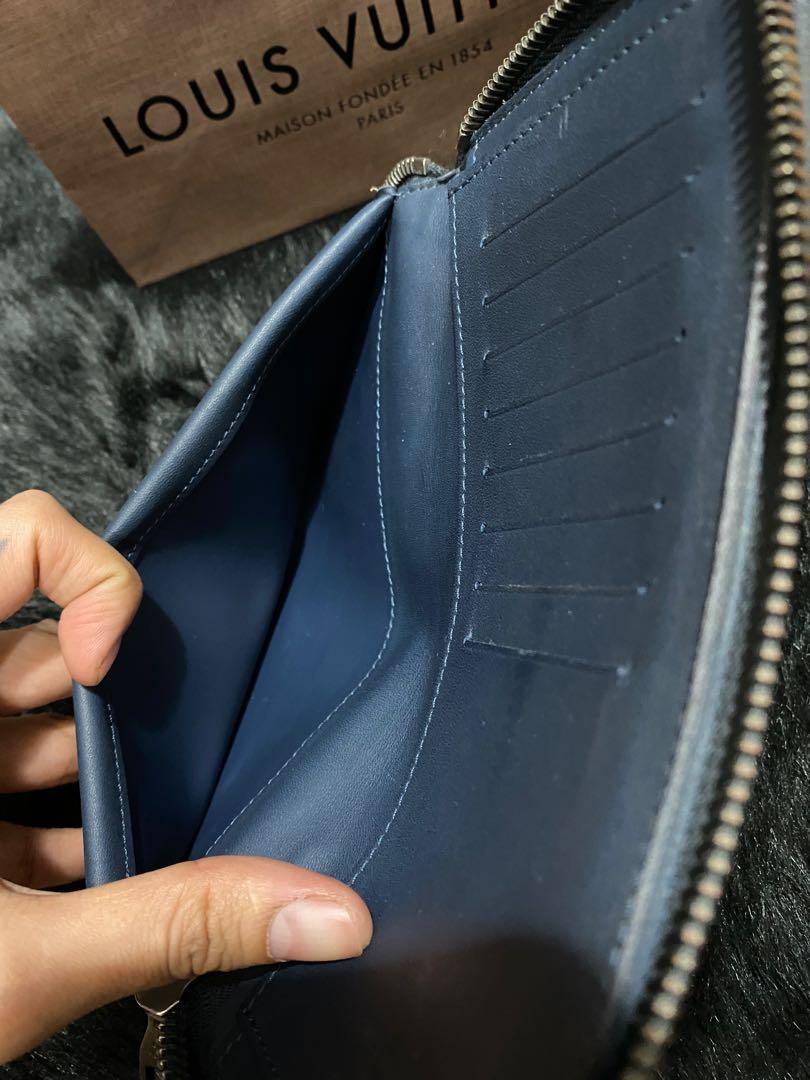 Louis Vuitton Zippy Navy Blue Damier Infini Leather Vertical Wallet - Boca  Pawn