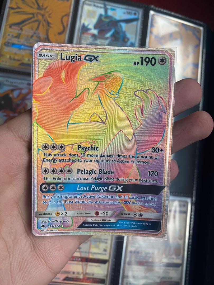 Lugia GX Rainbow Rare, Hobbies & Toys, Toys & Games on Carousell