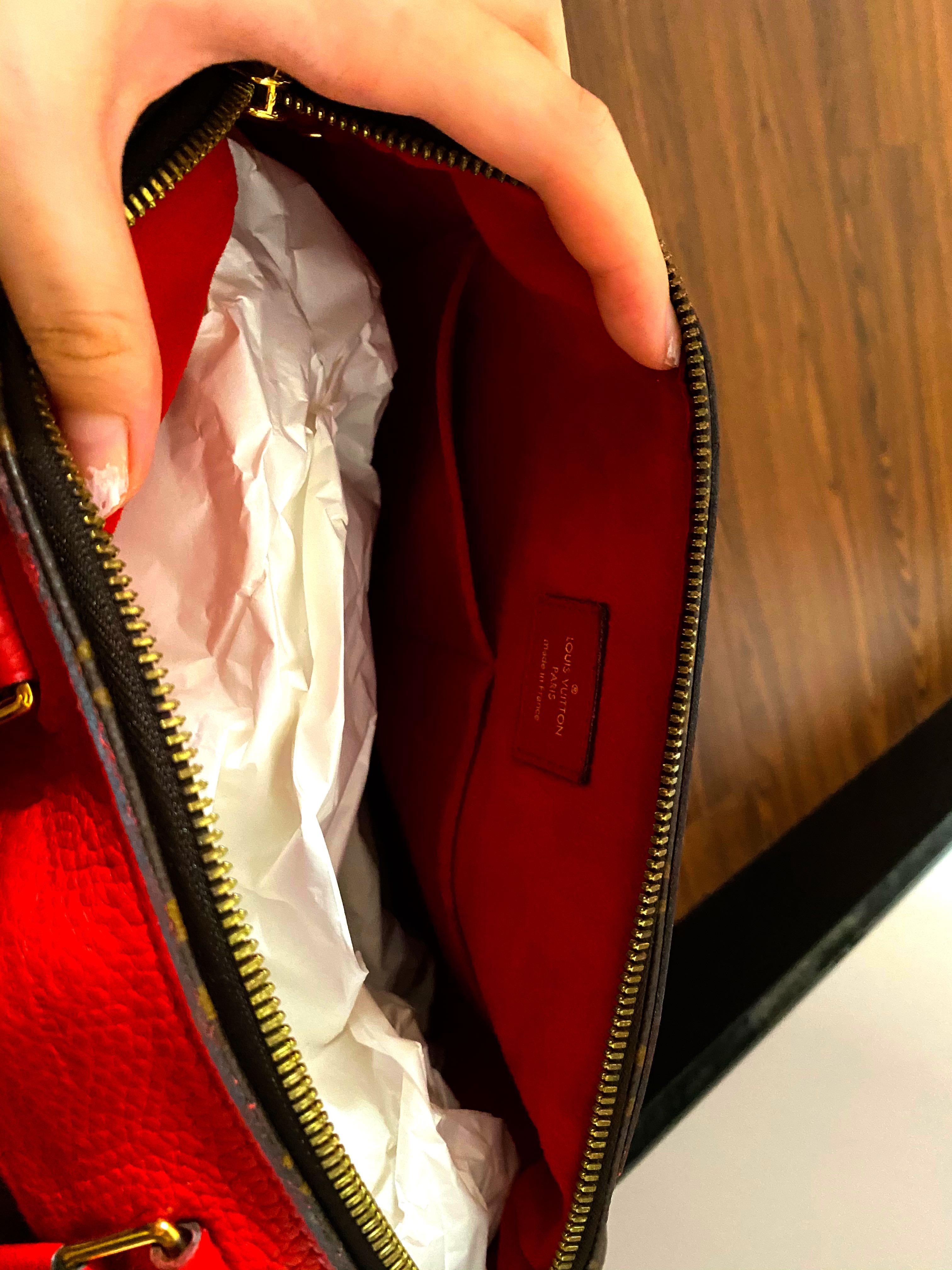 LV Bag red Luxury Bags Wallets on Carousell