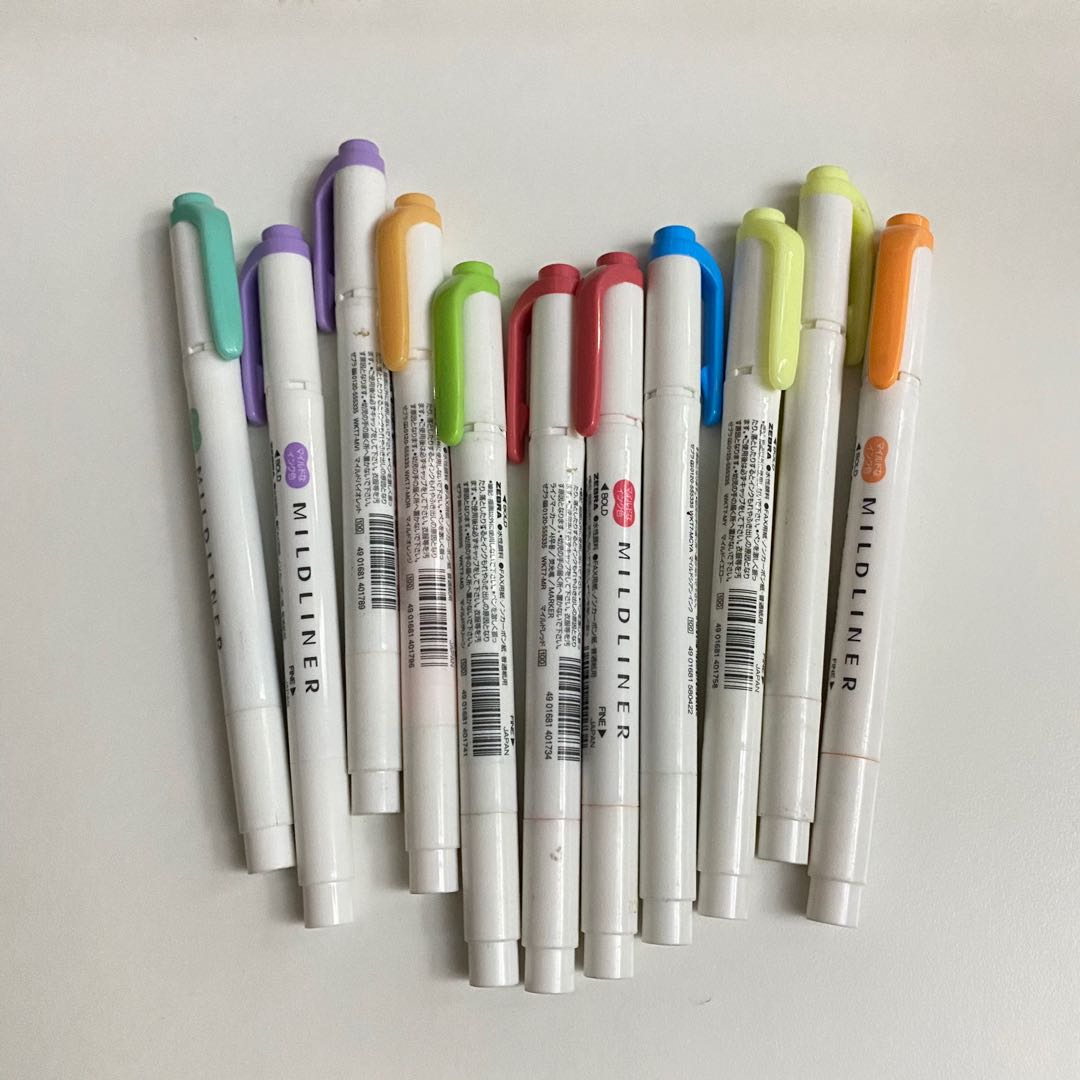mildliner highlighters ( pastels & neons ), Hobbies & Toys, Stationery &  Craft, Stationery & School Supplies on Carousell