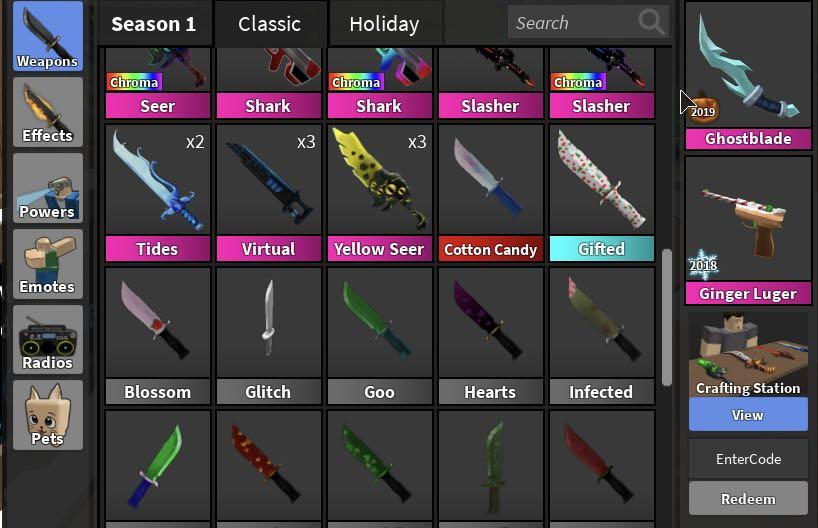 Mm2 Roblox Collectible Set Murder Mystery 2 Read Desc Video Gaming Gaming Accessories Game Gift Cards Accounts On Carousell - murder knife gamepass roblox