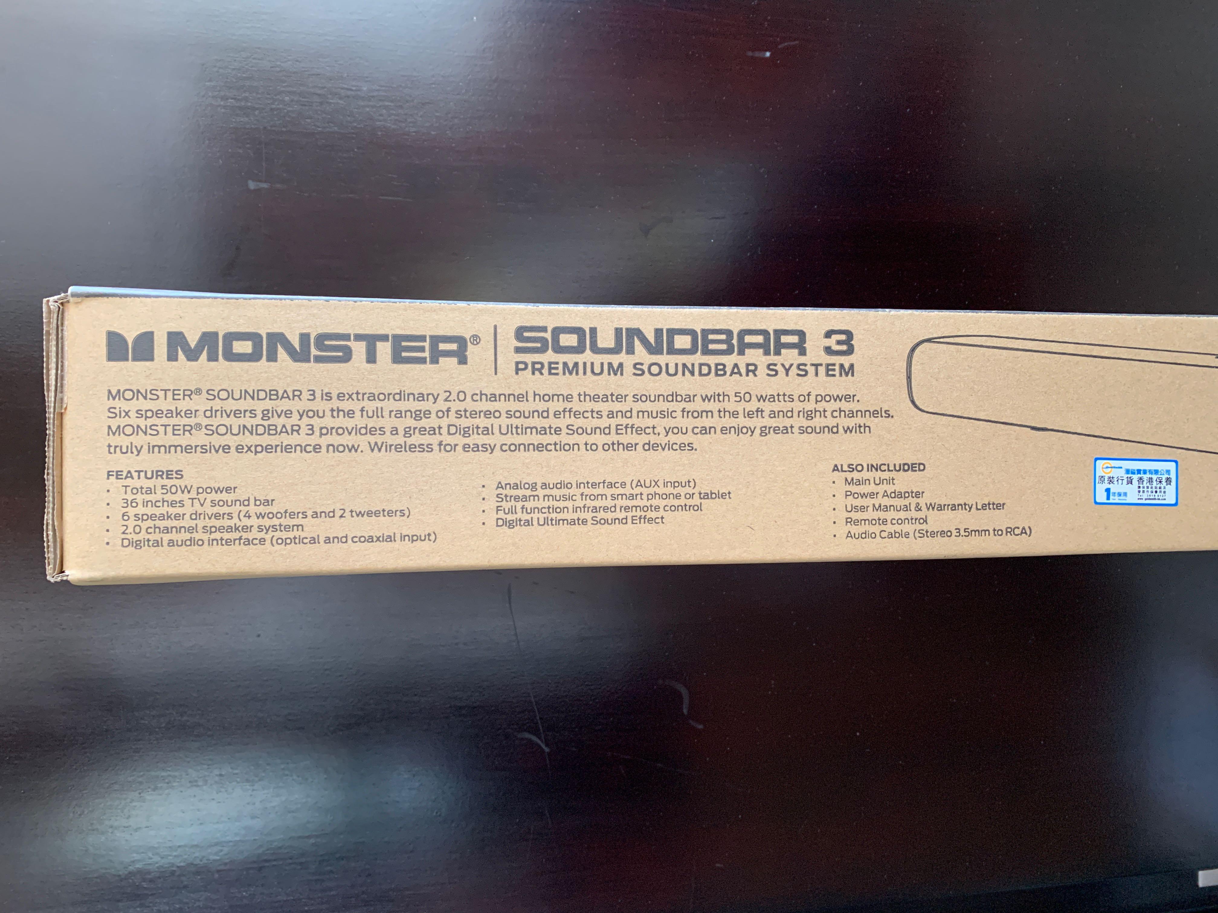 Monster Soundbar 3 SB3 Soundbar