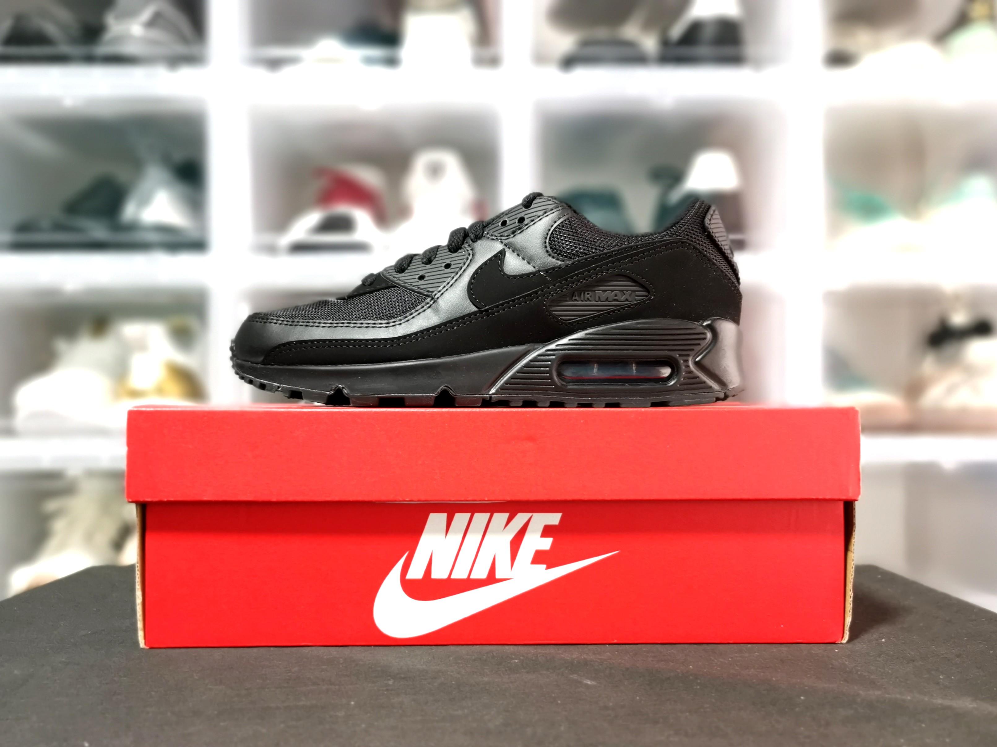 Nike Air Max 90 Recraft Triple Black, Men's Fashion, Footwear, Sneakers on  Carousell