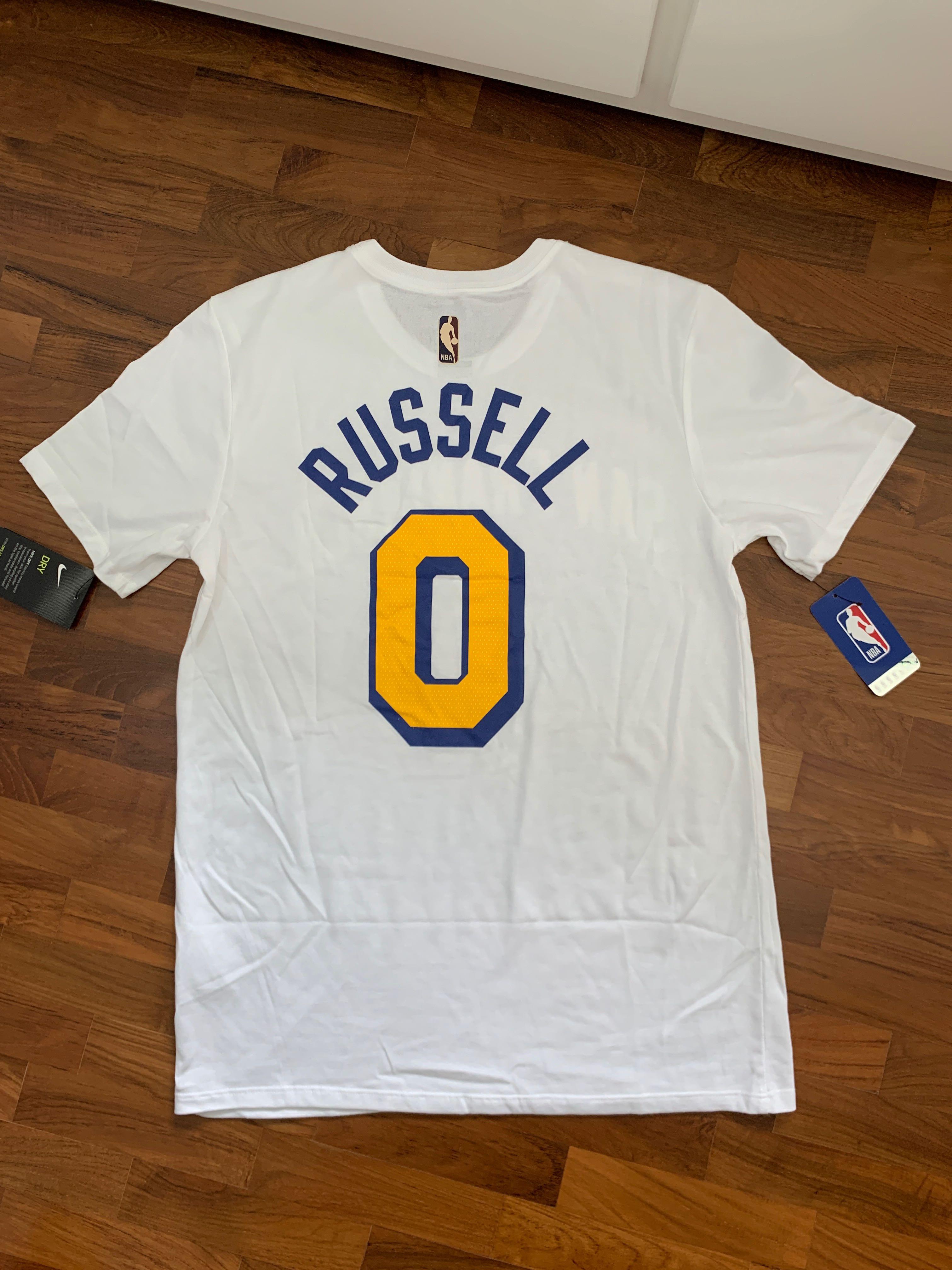 Men's Nike D'Angelo Russell Gold Golden State Warriors Name