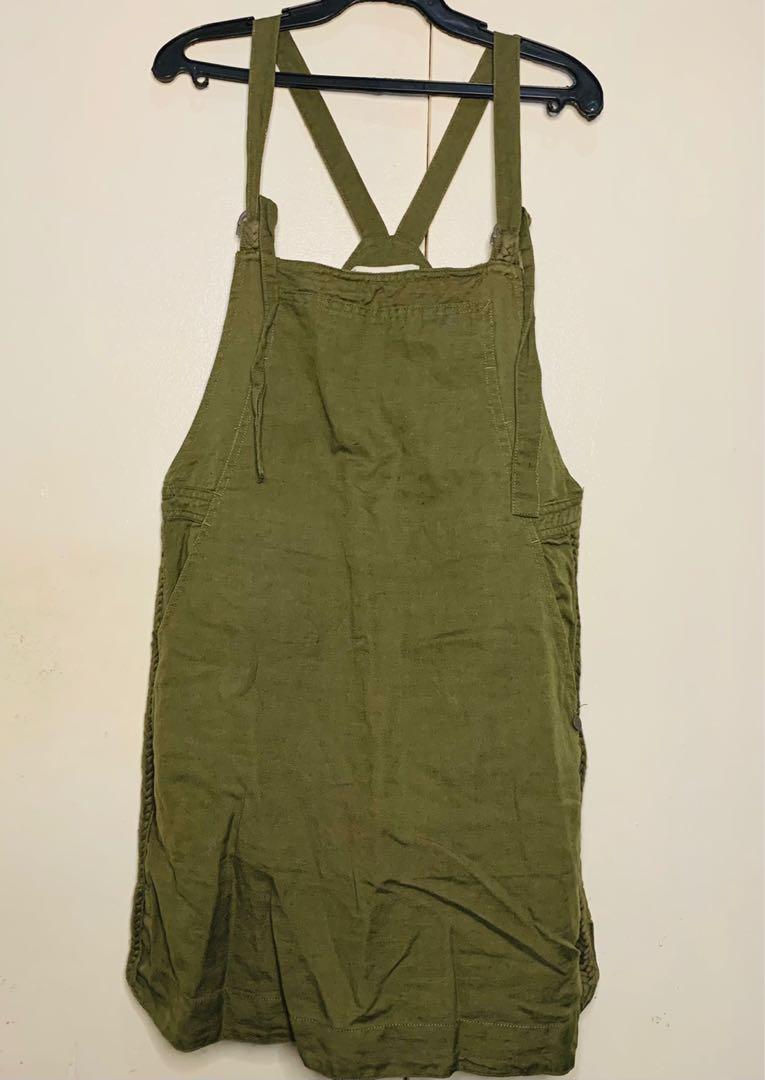 Olive Green Jumper Dress Women s Fashion Dresses Sets Dresses on Carousell