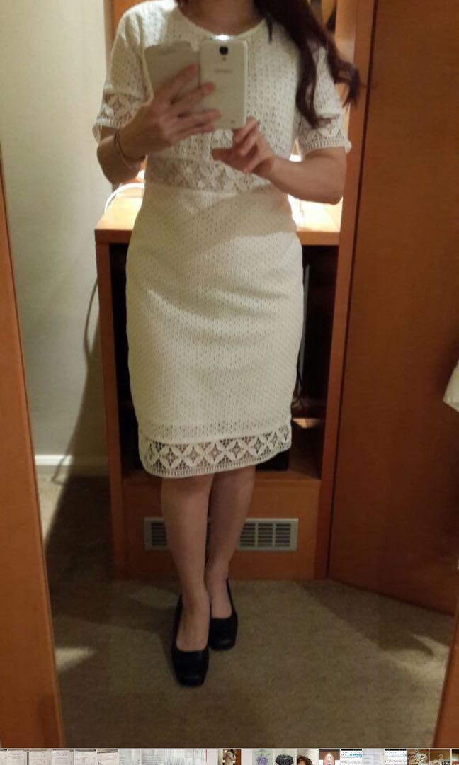 Marks and on sale spencers white dress