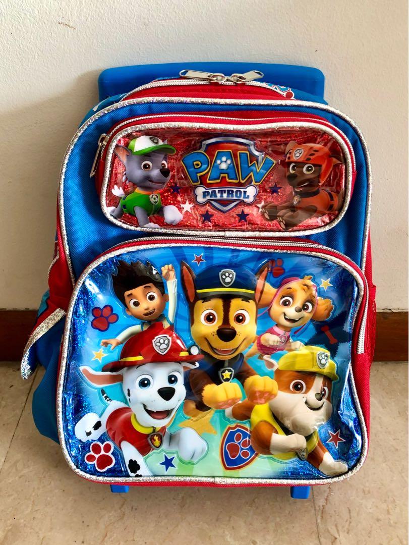 Paw Patrol roller trolley backpack bag brand new