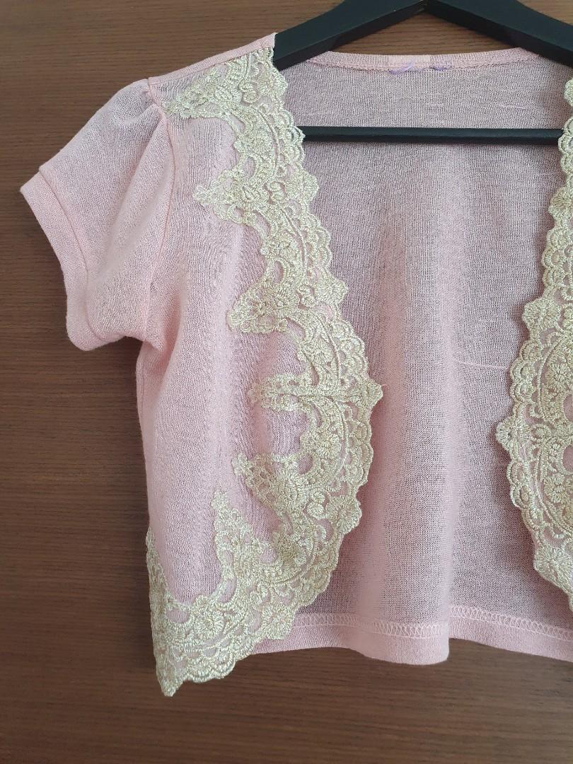Gold store shrug cardigan