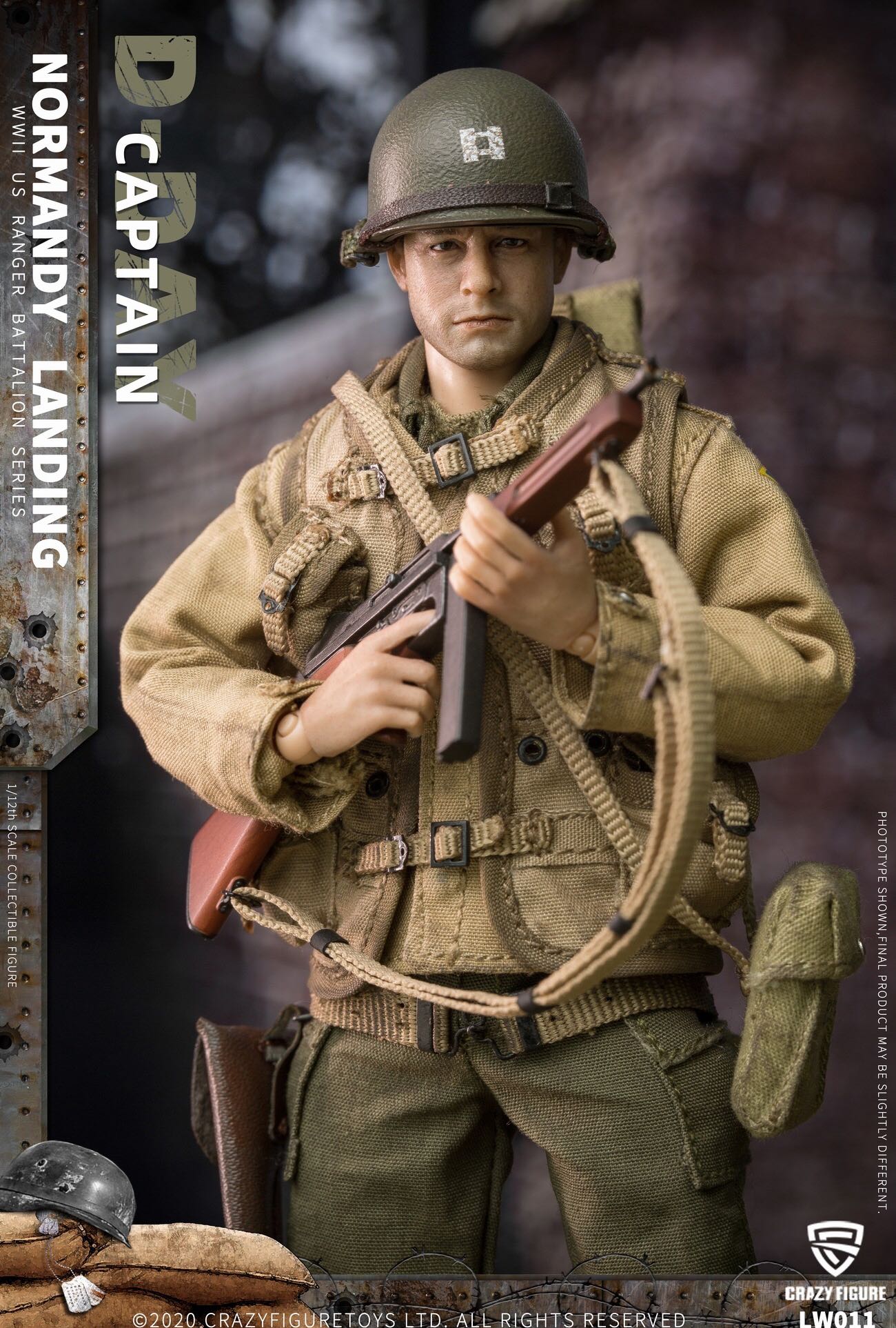 [PO] CRAZY FIGURE LW011 WWII U.S. Rangers On D-Day Captain 1/12 Figure ...