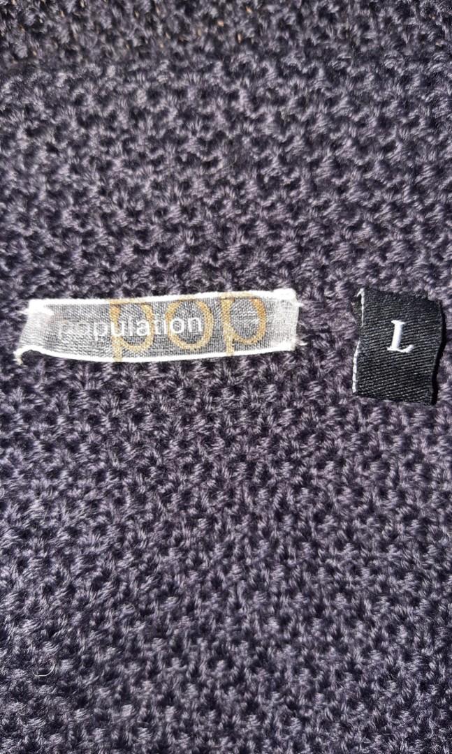 Pop Population Knit Ladies Coat (Category: Coats, Jackets and Outerwear) located in Pasig City. Submitted by voluptuous.babes (Listing ID 1062623196, Image 3). Description: EUC NO FLAWS LARGE - XL.