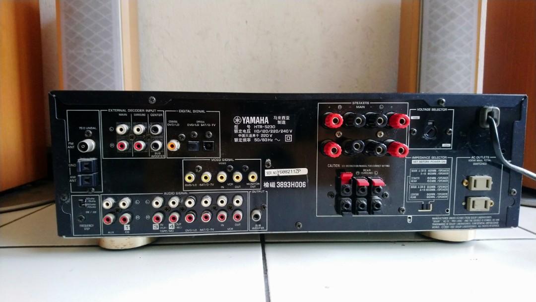 Premium YAMAHA HTR5230 and 5 piece sound system., Hobbies & Toys