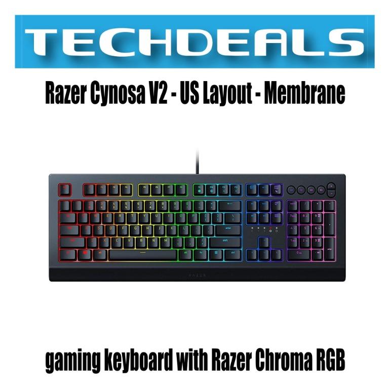Clavier Gamer Razer Cynosa V2 - Switches Membrane, RGB Chroma, Français, Excellent état