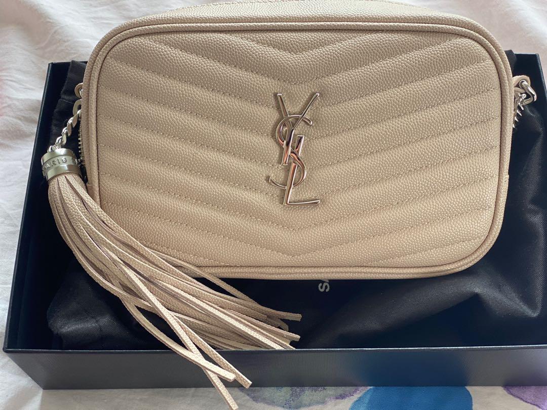 Ready stock YSL lou mini camera bag in marble pink Women s Fashion Bags Wallets Cross body Bags on Carousell
