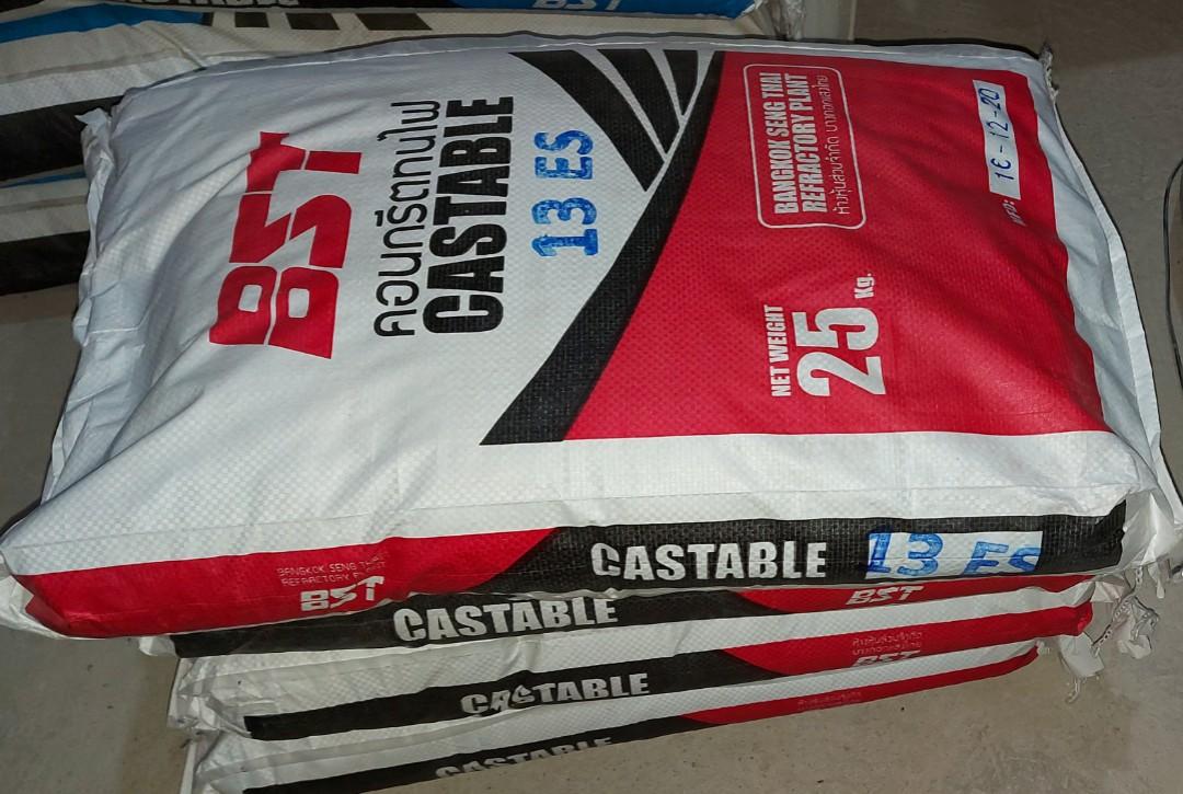 Refractory Castable 13ES / High Temperature cement / Pugon Cement / Refactory Cement (Category: Construction Tools & Equipment) located in Valenzuela. Submitted by oven.equipment.supplier.2020 (Listing ID 1061770017, Image 1). Description: Original BST "Castable 13ES" Cement Country of origin : 🇹🇭Thailand. Manufacturer : Bangkok Seng Thai Limited Partnership. Packing weight: 25kg. Temperature: 1350deg C. Clarification: Special application conve