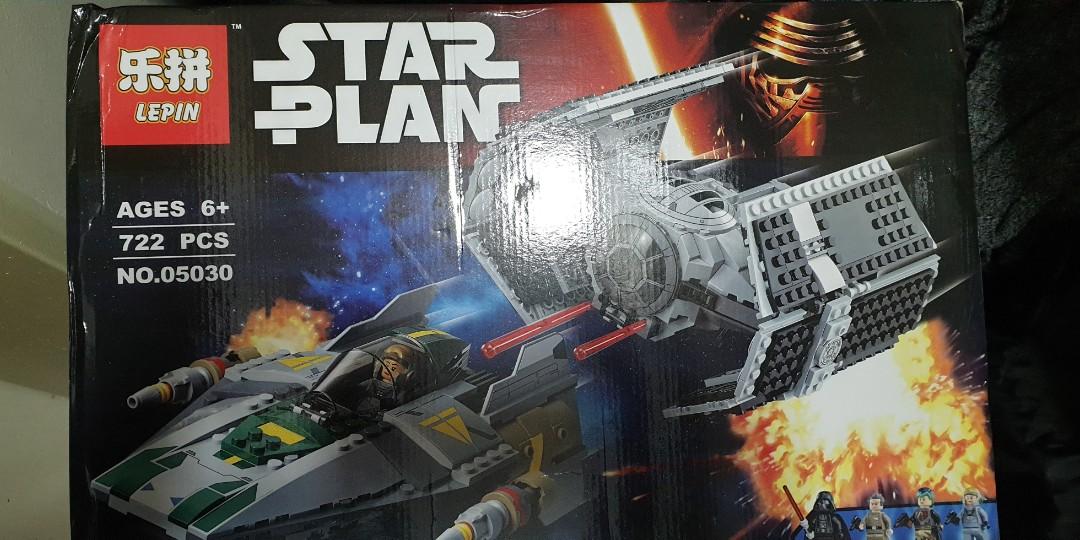 Replica Lego Lepin Vader s TIE Advance vs A Wing Hobbies Toys Toys Games on Carousell