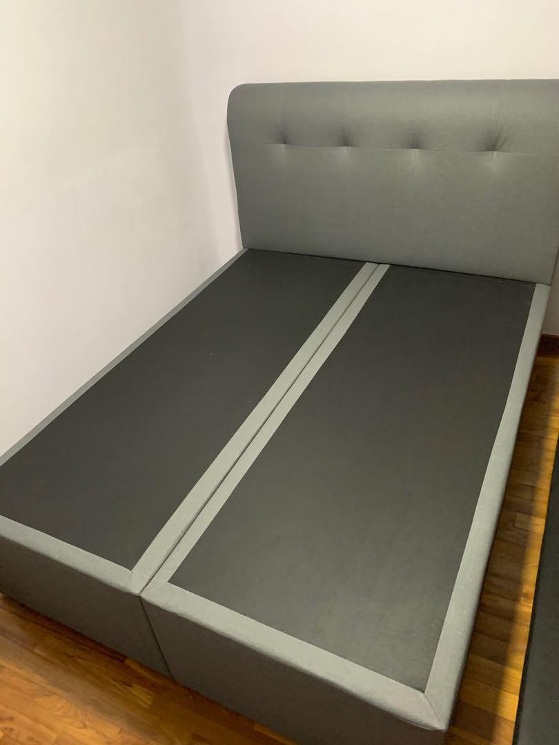 Sealy queen bed pull out super single bed, Furniture & Home Living