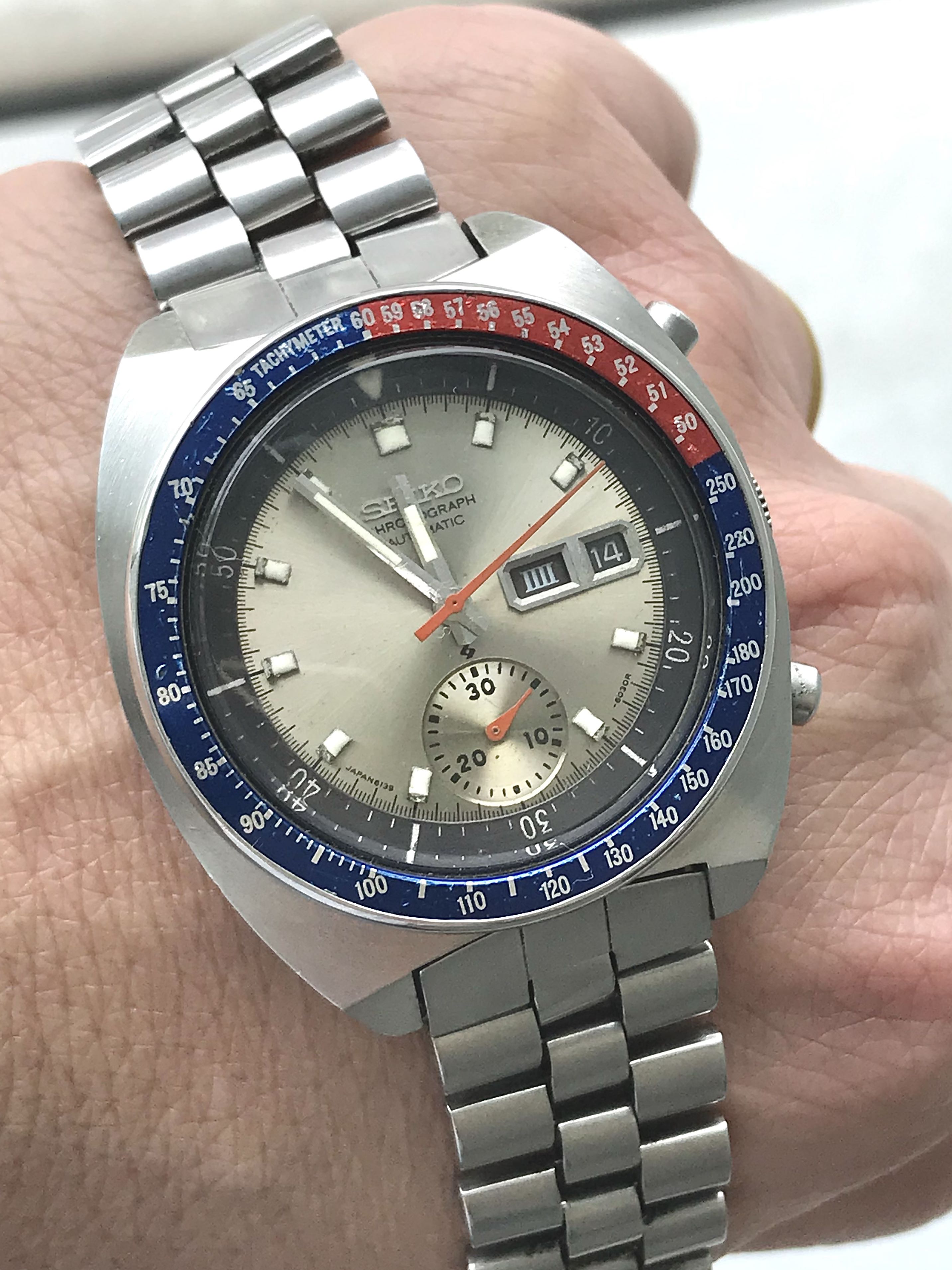 Seiko Silver Pogue - 6139-6002 from 1976 (not  6138/Speedtimer/7018/GS/omega/oris/sports/longines, Mobile Phones &  Gadgets, Wearables & Smart Watches on Carousell