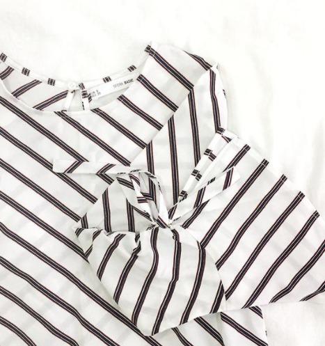 Sfera Blouse with Diagonal Stripes and peplum design (Category: Blouses) located in Angeles City. Submitted by goodeeph (Listing ID 1062761660, Image 2). Description: SFERA basic blouse with diagonal stripes and peplum design —Size: Small —Original and 10/10 condition RFS: Decluttering Shipping via J&T (SF to be shouldered by Buyer) Mode of Payment: BPI or GCash *No return; no exchange. *Disclaimer: GoodeePh is not affiliated with the brand poste