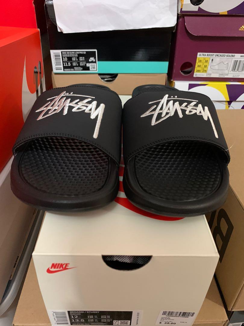 stussy x nike benassi slides
