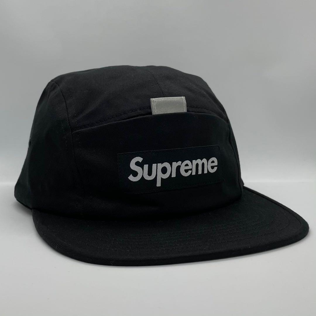 Supreme SS18 Reflective Tab Pocket Camp Cap Black Men s Fashion