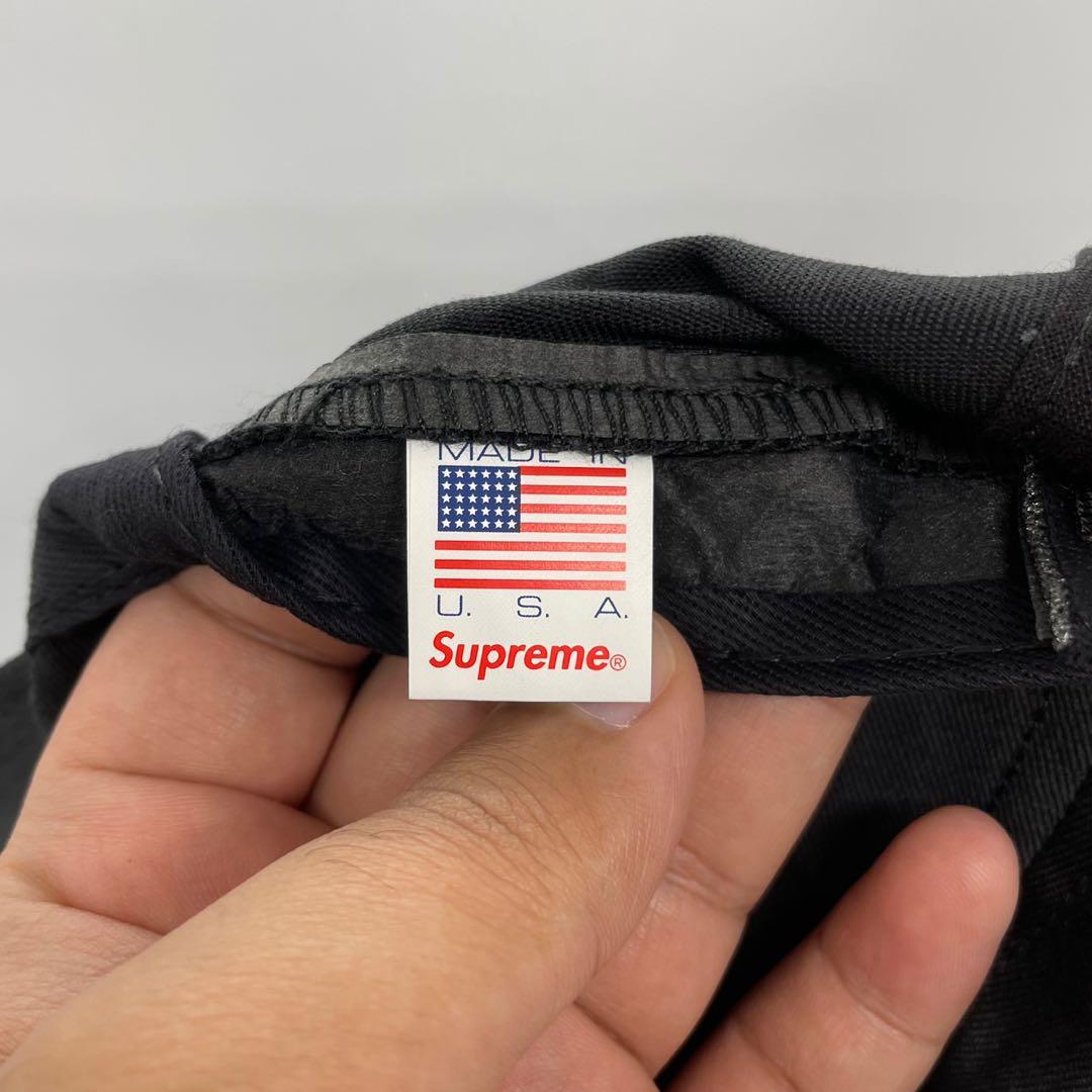 Supreme SS18 Reflective Tab Pocket Camp Cap (Black), Men's Fashion