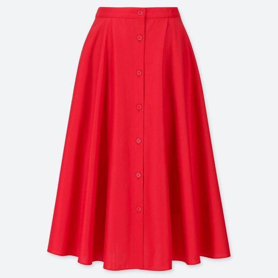 Front button circular skirt uniqlo outlet
