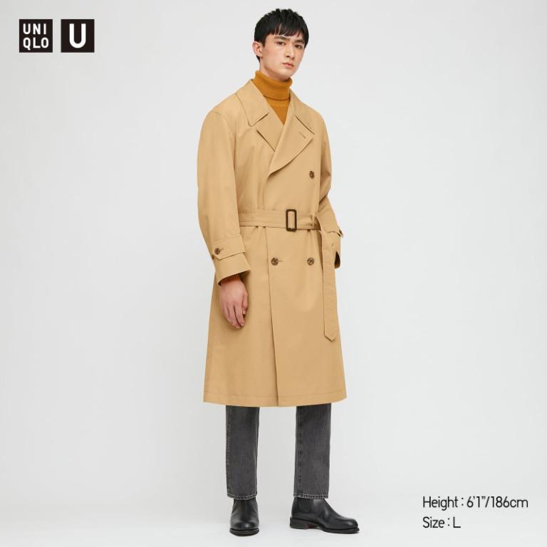 Uniqlo U Blocktech Trench Coat Black Men s Fashion Coats
