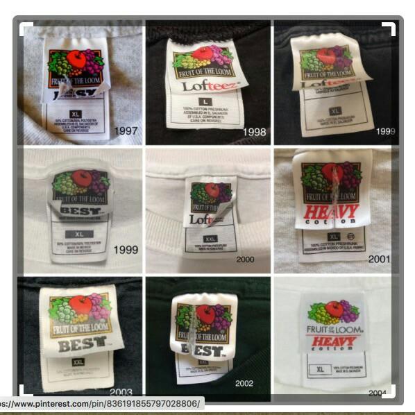 fruit of the loom lofteez tag year