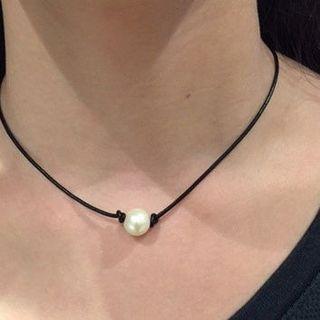 Black String Choker With Pearl Limited Time Offer Slabrealty Com