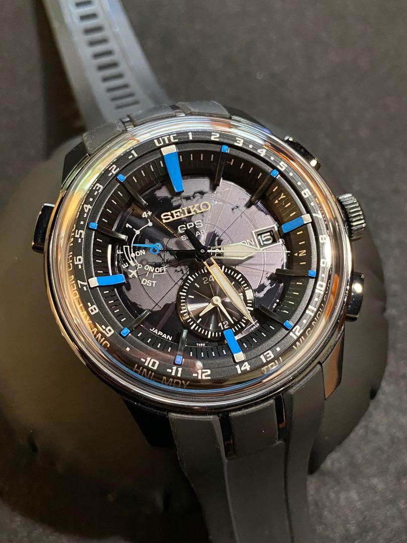 中古二手Seiko Astron Chronograph Solar GPS SBXA033 SBXA-033 藍寶石玻璃7X52, 名牌, 手錶-  Carousell