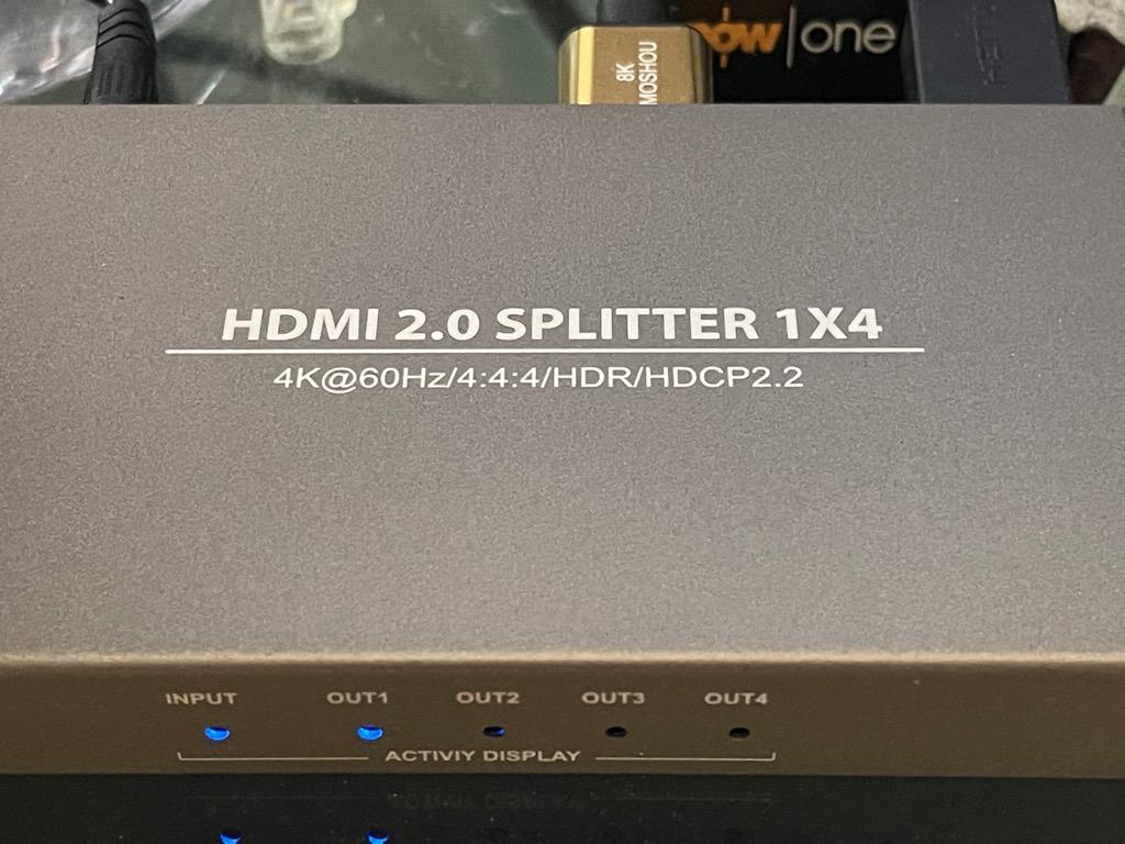 傾玄 hdmi 2 0 splitter 1入4出 4k 60hz hdr hdcp2 2 4k降頻1080p dolby7 1 可usb供電