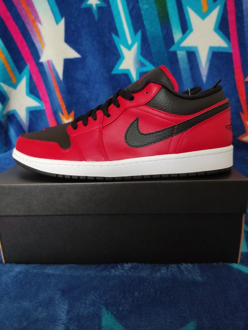 Air Jordan 1 Low Banned Reverse Bred Pebbled Swoosh Men S Fashion Footwear Sneakers On Carousell Air Jordan 1 Low Banned Reverse Bred Pebbled Swoosh Men S Fashion Footwear Sneakers On Carousell