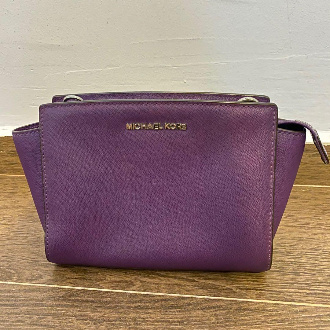 Michael Kors Handbag [Dark Purple], Women's Fashion, Bags & Wallets,  Cross-body Bags on Carousell