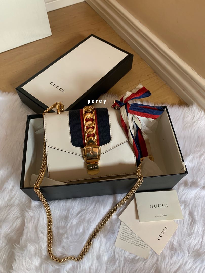 Authentic Preloved Gucci Sylvie Mini Chain Bag Luxury Bags