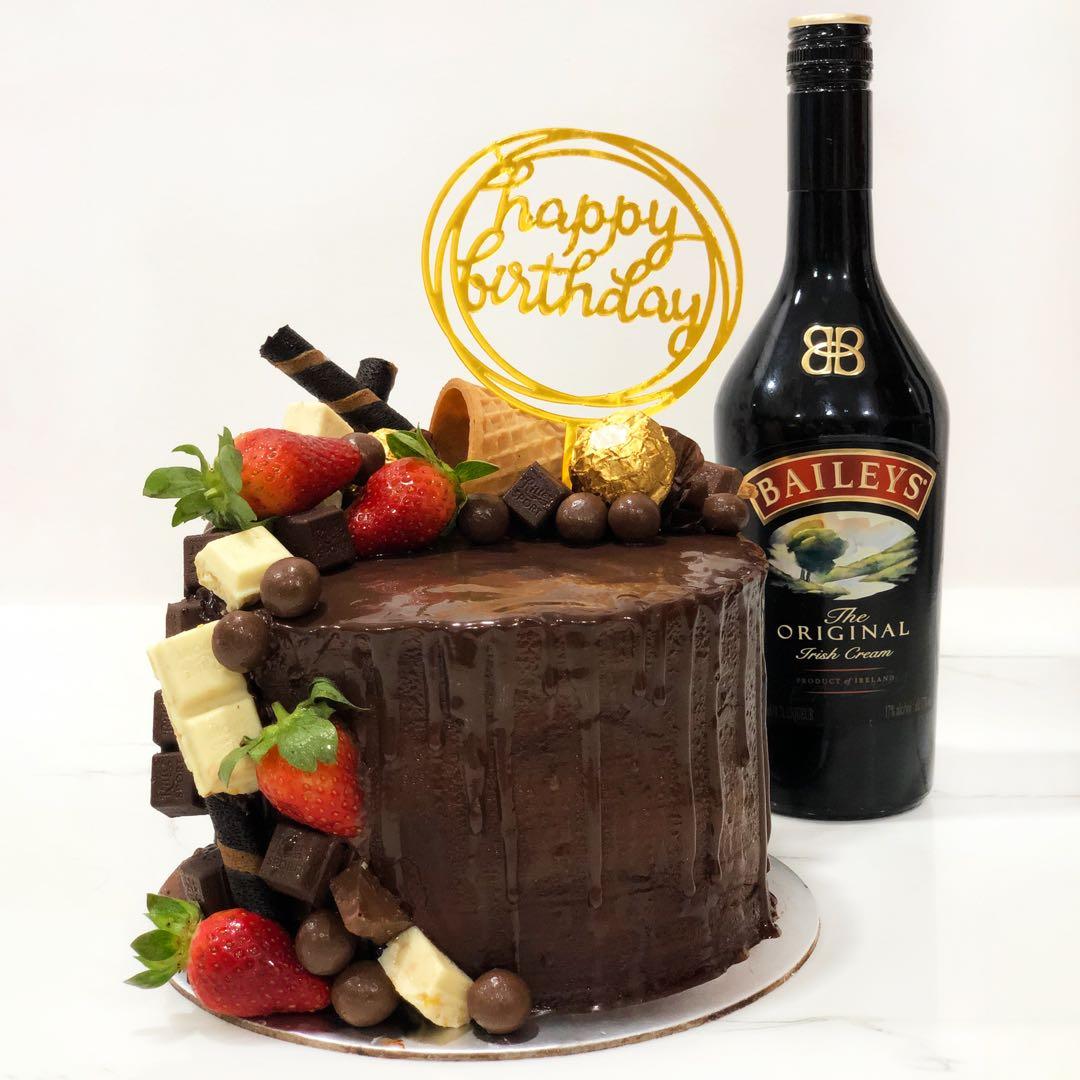 Irish Whiskey Chocolate Cake With Baileys Mousse - Burrata and Bubbles