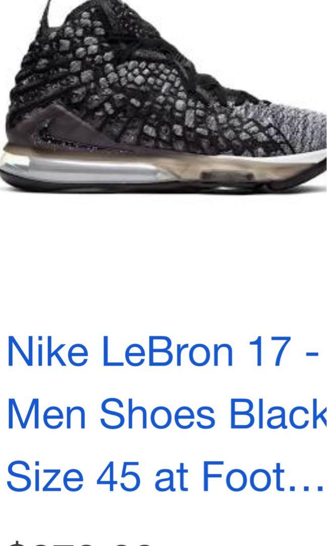 Size 17 sale mens shoes nike