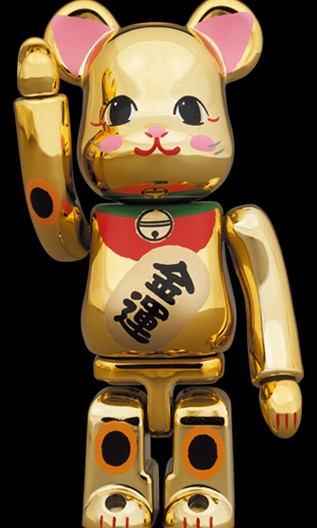 BE@RBRICK 招き猫金運金メッキ弐100％ bearbrick 招財貓金運二, 興趣及 