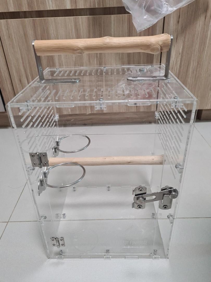 Birdkin acrylic bird carrier Pet Supplies Homes Other Pet Accessories on Carousell