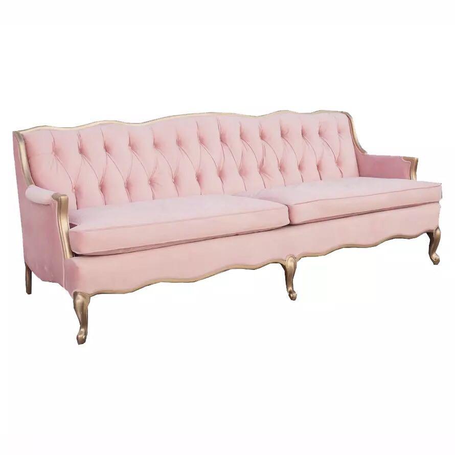 Pink 2024 victorian sofa