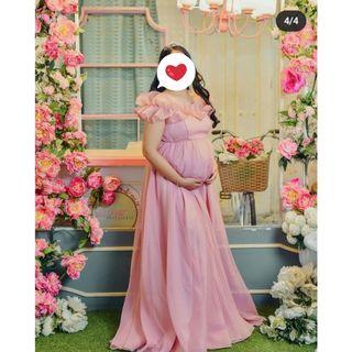 BLUSH PINK MATERNITY GOWN