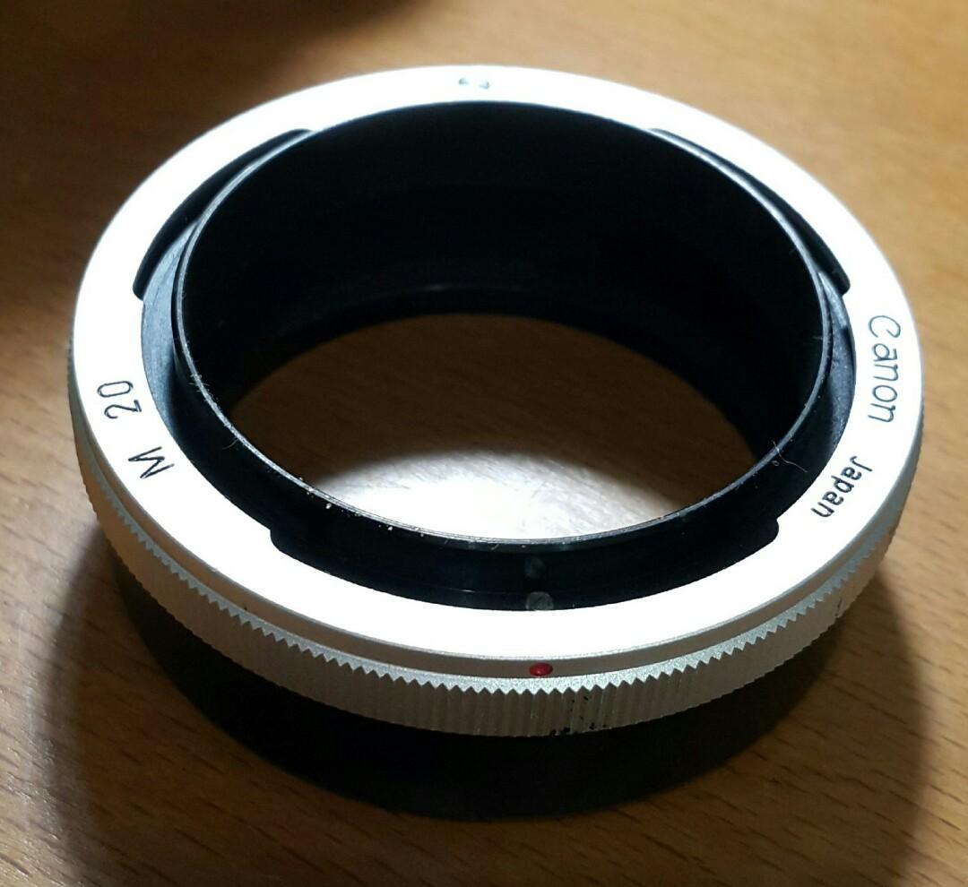 Canon FD M20 extension tube (Category: Lens & Kits) located in Paranaque City. Submitted by vintagepopsicle (Listing ID 1062823520, Image 1). Description: Original Canon M20 extension tube for macro photography. or focus closer with long telephoto lenses. please examine photos posted here as they are part of the description. Compatible with manual FD and FL canon lenses..