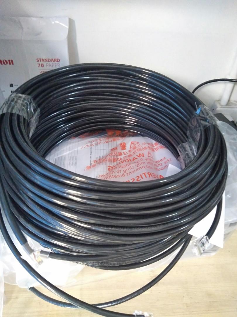 CAT6 OUTDOOR INTERNET PER METER W/ RJ45, Computers Tech, Parts Networking on Carousell