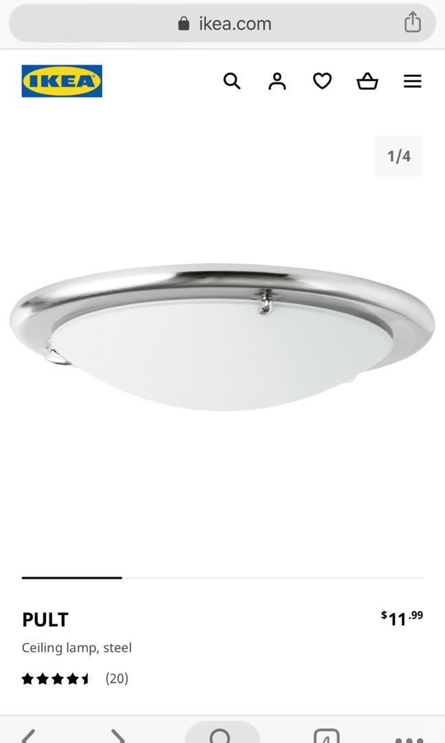 Ceiling light ikea pult new, Furniture & Home Living, Lighting & Fans