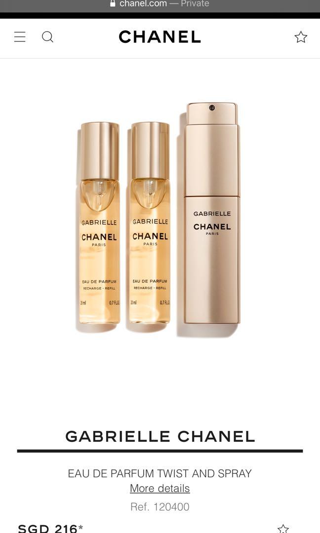 Chanel N5/GABRIELLE EDP Twist & Spray Refill 20ml, Beauty & Personal Care,  Fragrance & Deodorants on Carousell