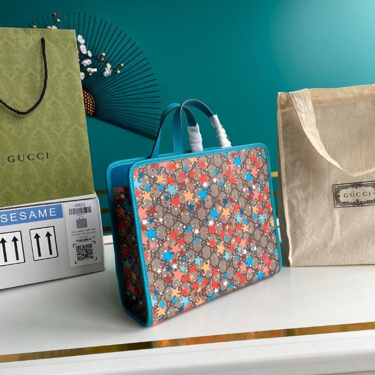 Children s GG star print tote bag