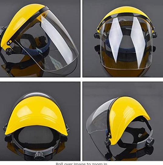 Clear Face Shield and Visor Screen Safety Mask (Item Code 345) (Category: Vision Care) located in Marikina City. Submitted by skowshop (Listing ID 1062980999, Image 1). Description: About this item: Protects the face from splashes of hot water or general cleaning material Nylon headband is adjustable for universal fit High impact plastic helmet Easy to Clean – Wipes clean for quick use #faceshield #clearfaceshield #safetymask.